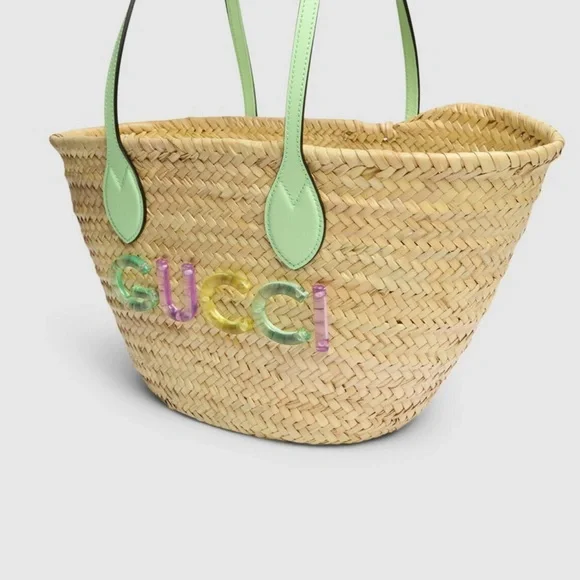 Gucci Summer Raffia Tote - Picture 1 of 11